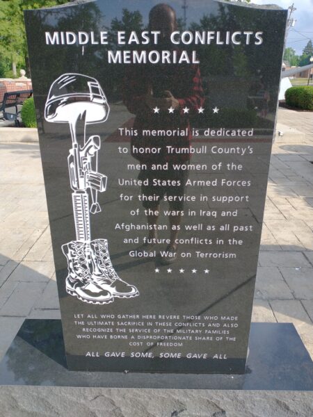 TRUMBULL COUNTY MIDDLE EAST CONFLICTS MEMORIAL