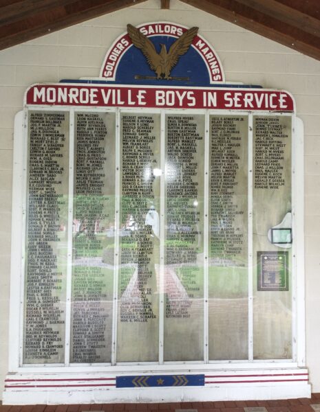 MONROEVILLE BOYS IN SERVICE WAR MEMORIAL