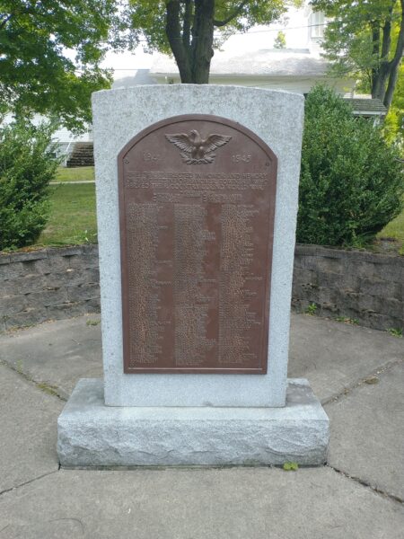 HANOVER TOWNSHIP WORLD WAR II MEMORIAL PLAQUE