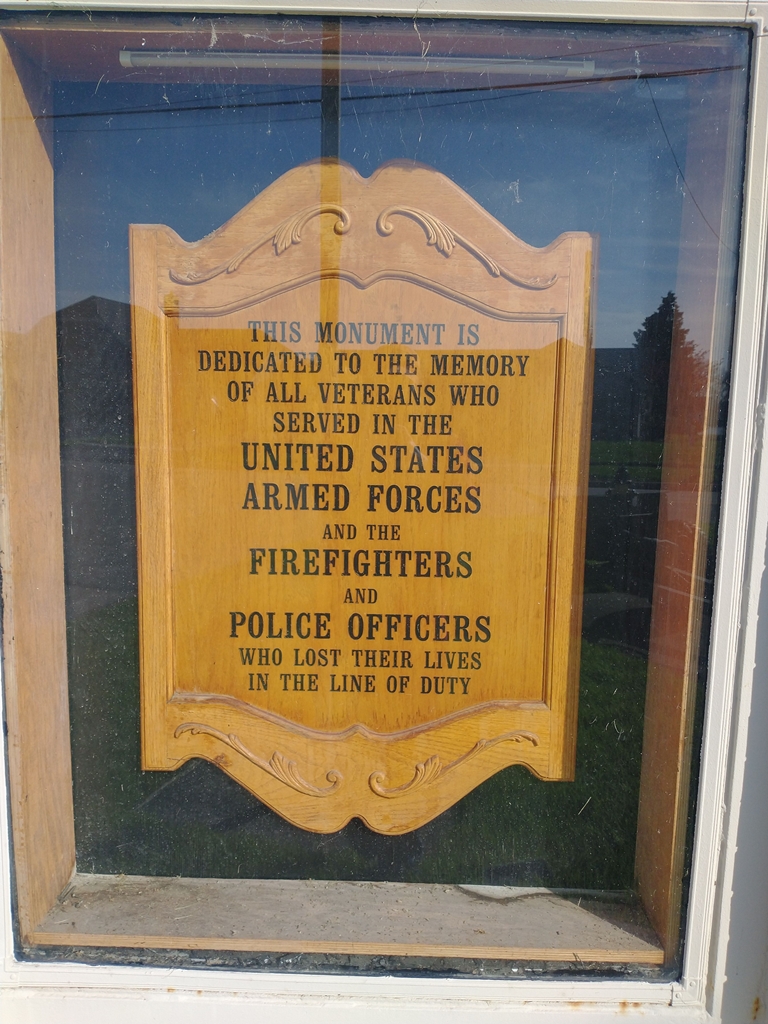 WASHINGTON TOWNSHIP VETERANS AND FIRST RESPONDERS MEMORIAL PLAQUE
