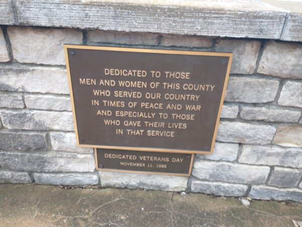 CITY OF SANDUSKY VETERANS MEMORIAL PARK PLAQUE