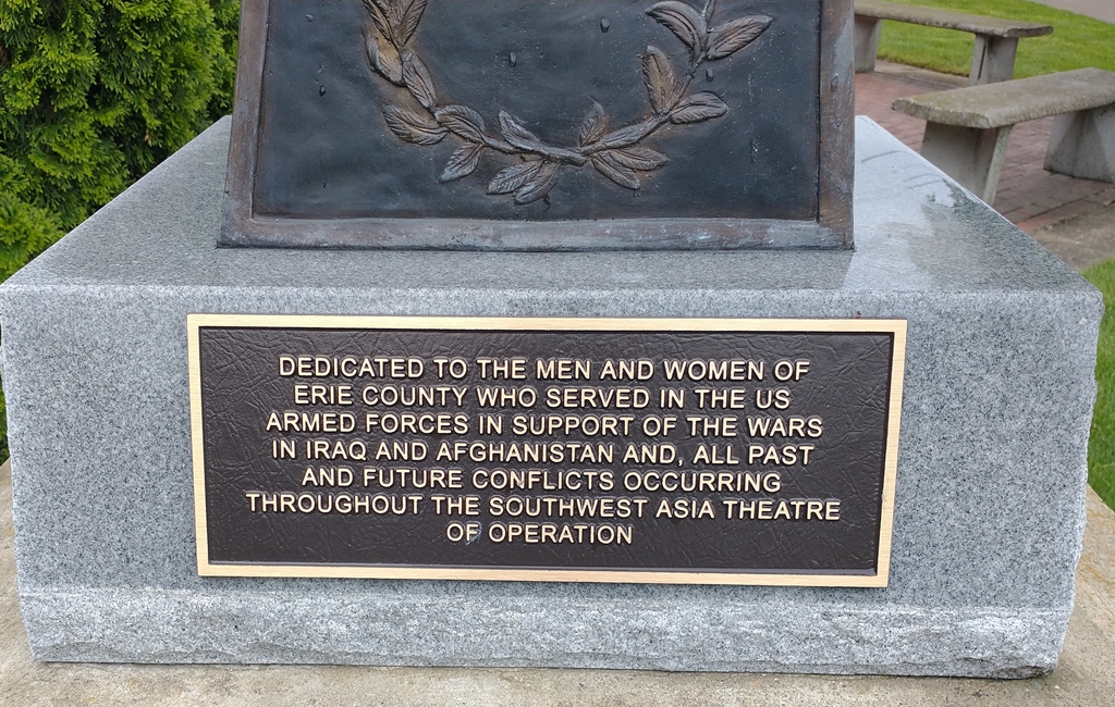 ERIE COUNTY SOUTHWEST ASIA THEATER OF OPPERATION MEMORIAL PLAQUE
