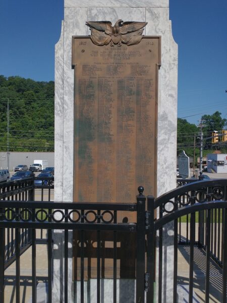 BOON COUNTY WORLD WAR MEMORIAL BACK