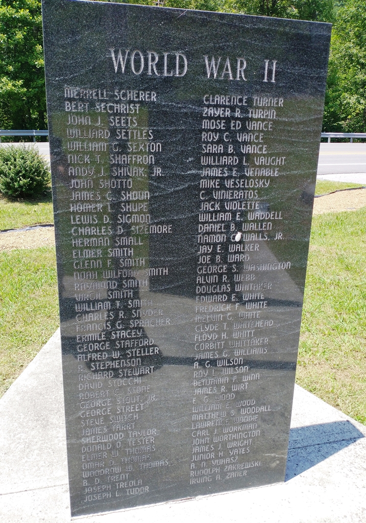 MCDOWELL COUNTY ALL VETERANS MEMORIAL STONE F