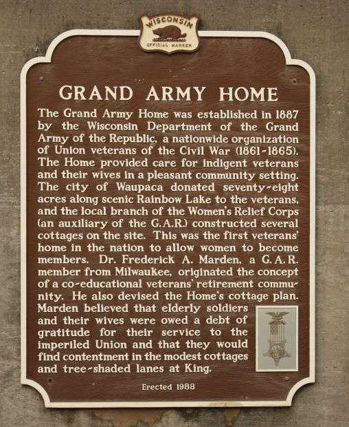 GRAND ARMY HOME MEMORIAL MARKER