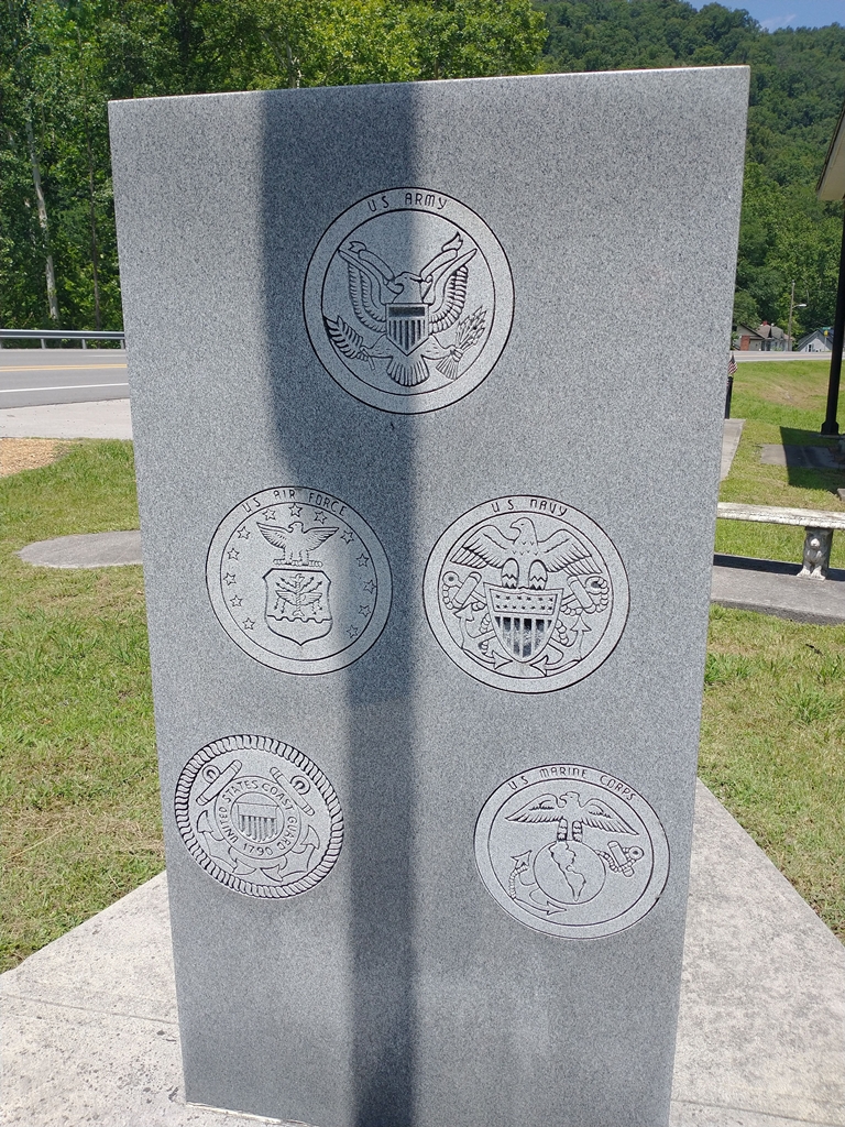 MCDOWELL COUNTY ALL VETERANS MEMORIAL CENTER STONE BACK