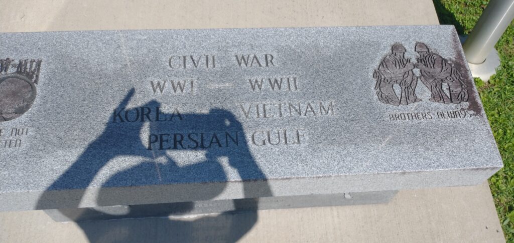 JUST CAUSE WAR MEMORIAL BENCH TOP