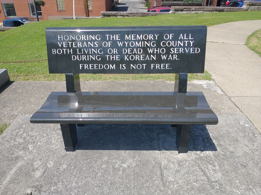 WYOMING COUNTY KOREAN WAR VETERANS MEMORIAL BENCH