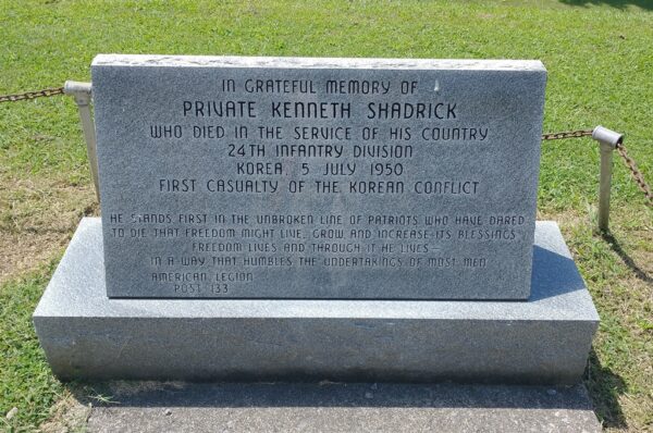 PRIVATE KENNETH SHADRICK WAR MEMORIAL