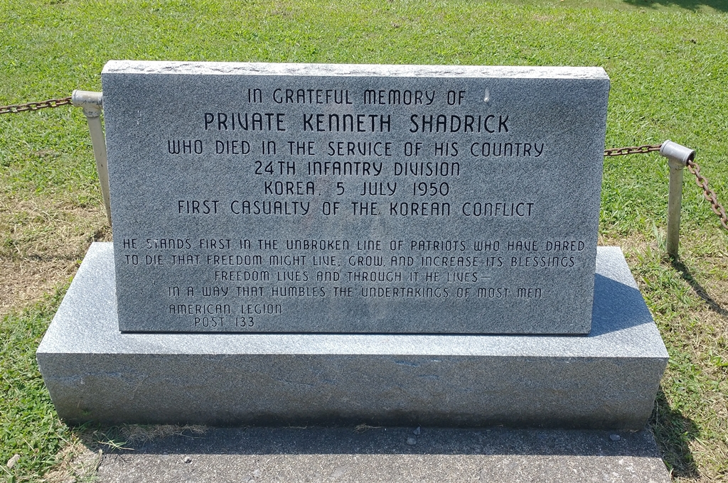 PRIVATE KENNETH SHADRICK WAR MEMORIAL