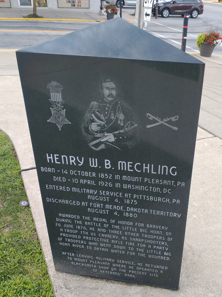 HENRY W.B. MECHLING MEDAL OF HONOR WAR MEMORIAL SIDE A