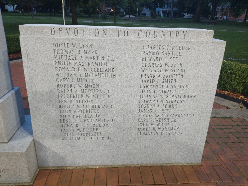 BEAVER COUNTY VIETNAM WAR VETERANS MEMORIAL RIGHT STONE