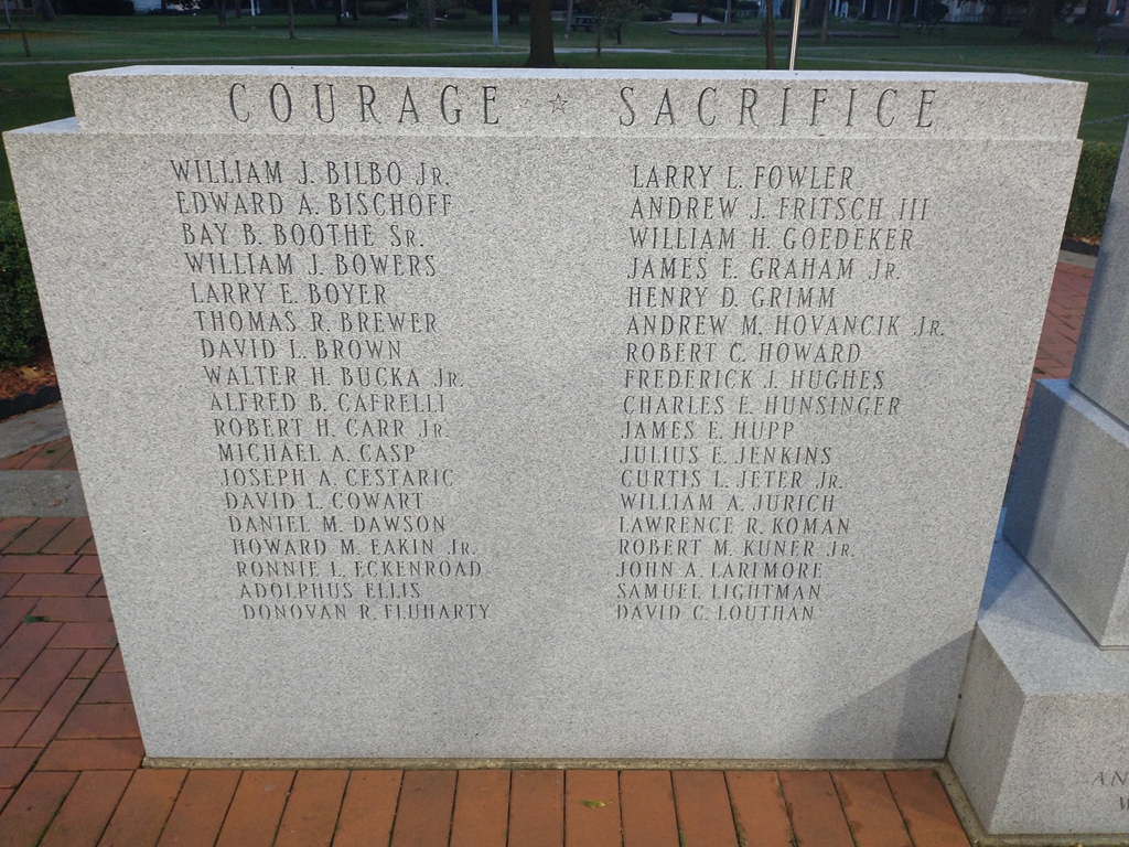 BEAVER COUNTY VIETNAM WAR VETERANS MEMORIAL LEFT STONE