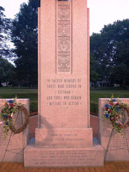 BEAVER COUNTY VIETNAM WAR VETERANS MEMORIAL CENTER STONE