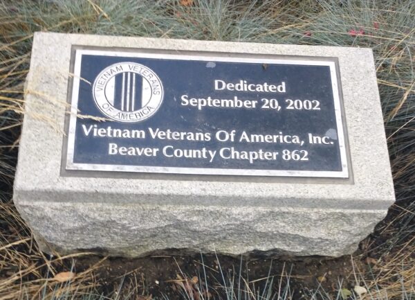 BEAVER COUNTY VIETNAM WAR VETERANS MEMORIAL DEDICATION STONE