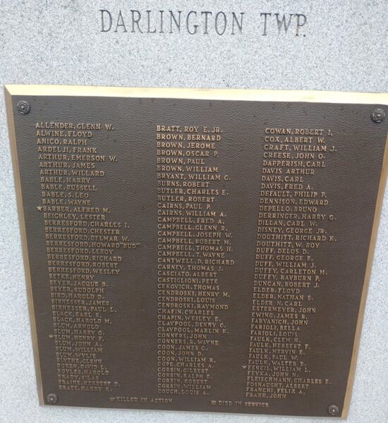 FOR GOD AND COUNTRY WORLD WAR II MEMORIAL PLAQUE A