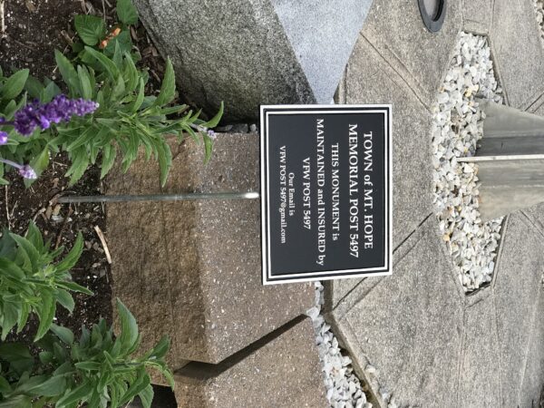 OTISVILLE VETERANS MEMORIAL PARK PLAQUE