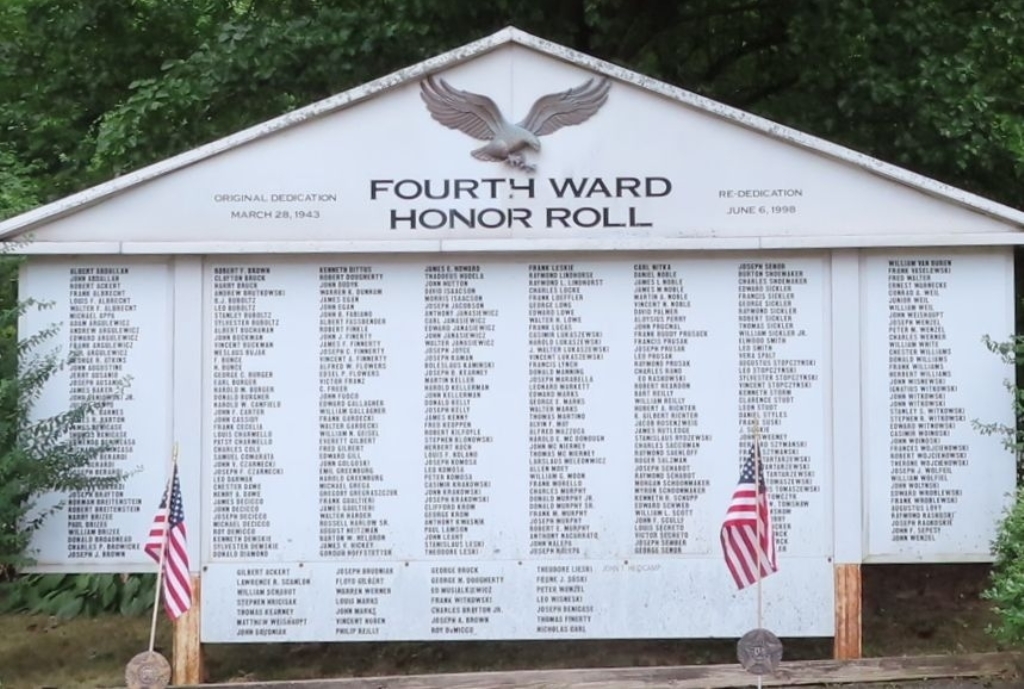 FOURTH WARD HONOR ROLL WAR MEMORIAL