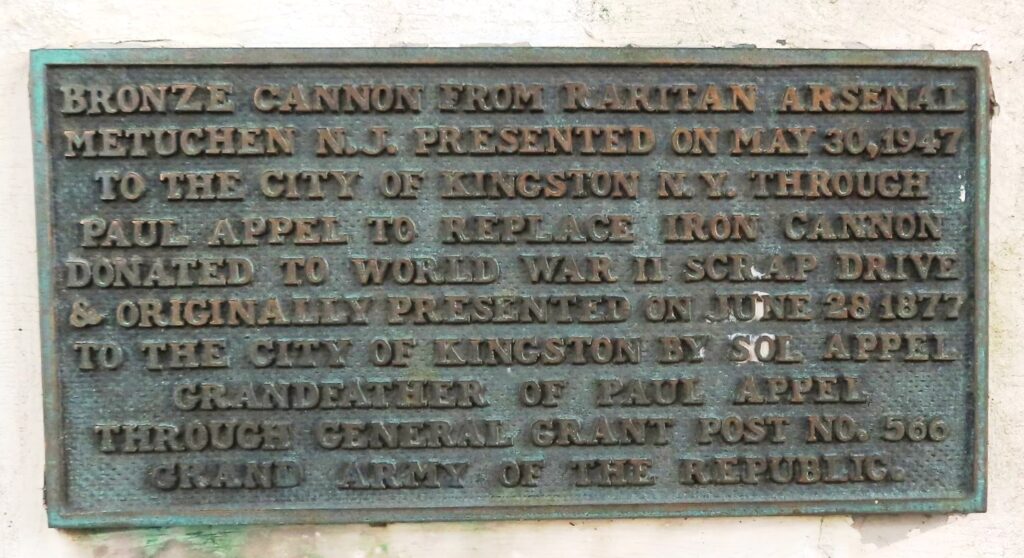 GENERAL GRANT POST NO 566 BRONZE CANNON PLAQUE
