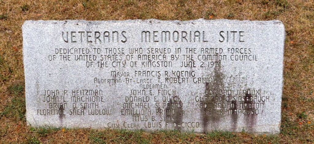 KINGSTON VETERANS MEMORIAL SITE TABLET