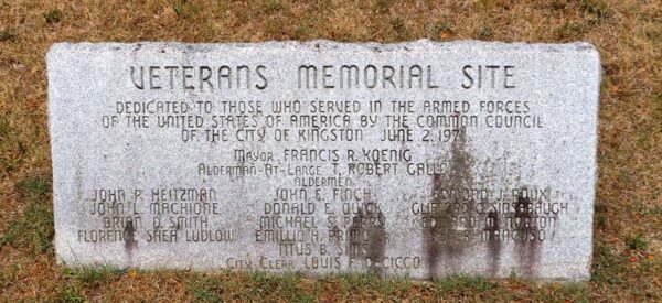 KINGSTON VETERANS MEMORIAL SITE TABLET