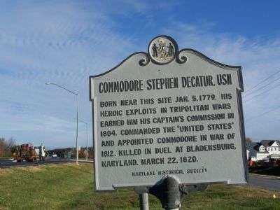 COMMODORE STEPHEN DECATUR USN MEMORIAL MARKER