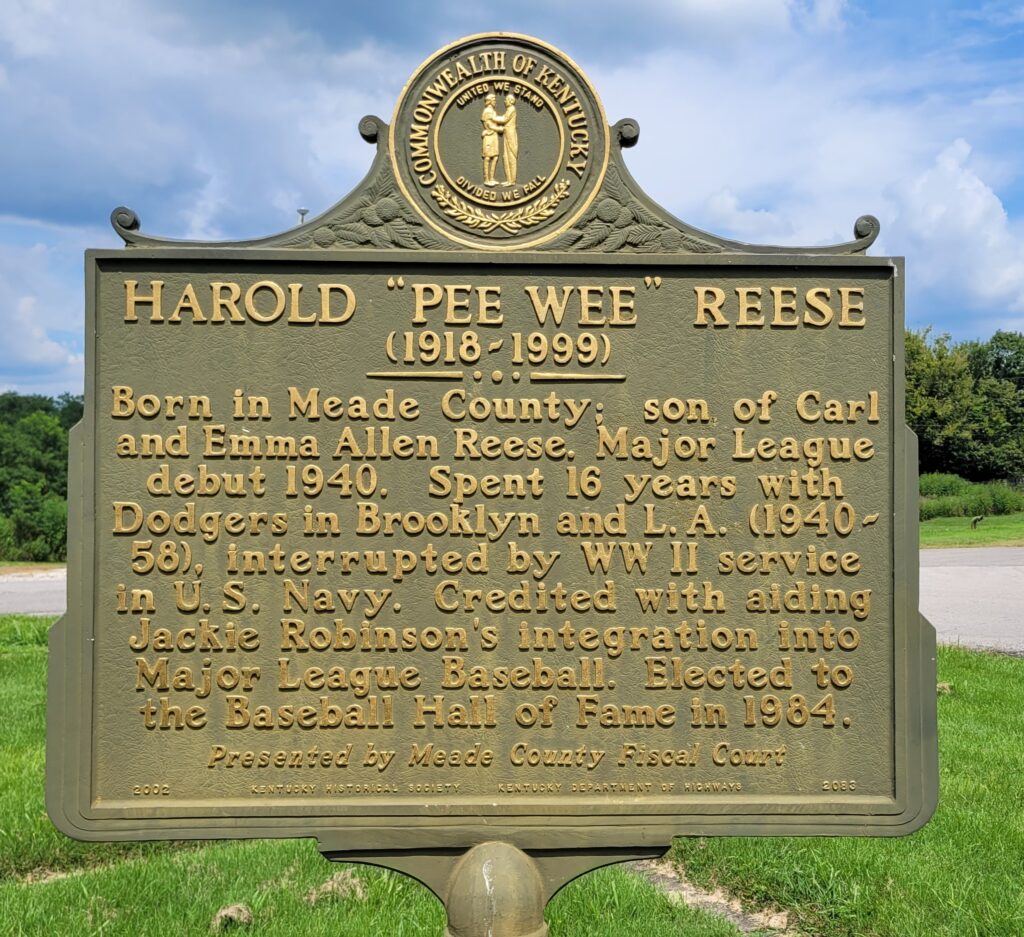 HAROLD “PEE WEE” REESE WAR MEMORIAL MARKER