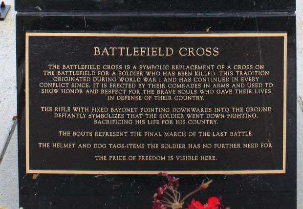 WASHINGTON COUNTY BATTLEFIELD CROSS MEMORIAL PLAQUE