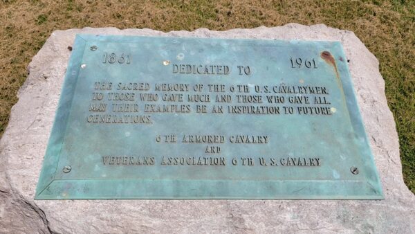 DEDICATED TO THE SACRED MEMORY OF THE 6TH U.S. CAVALRYMAN MEMORIAL PLAQUE