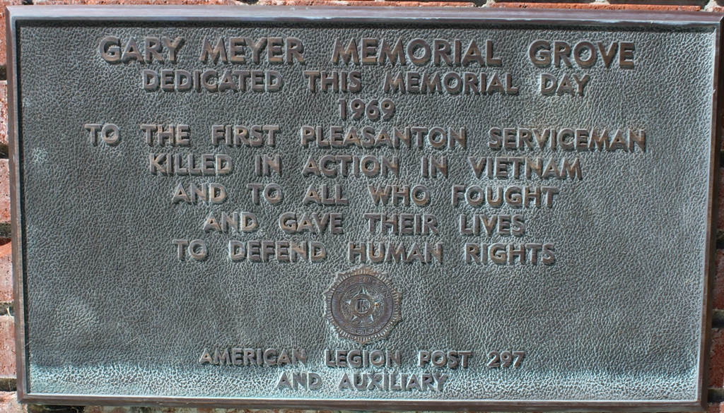 GARY MEYER MEMORIAL GROVE PLAQUE