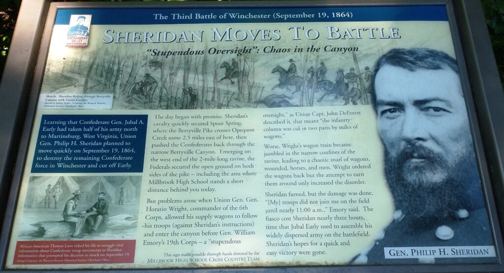 SHERIDAN MOVES TO BATTLE WAR MEMORIAL PANEL