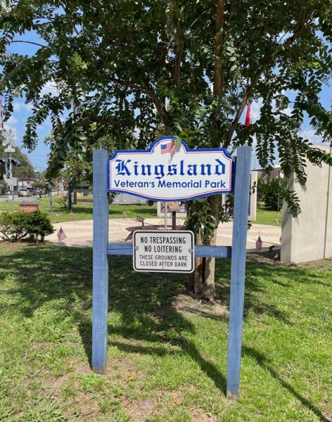 KINGSLAND VETERANS MEMORIAL PARK MARKER