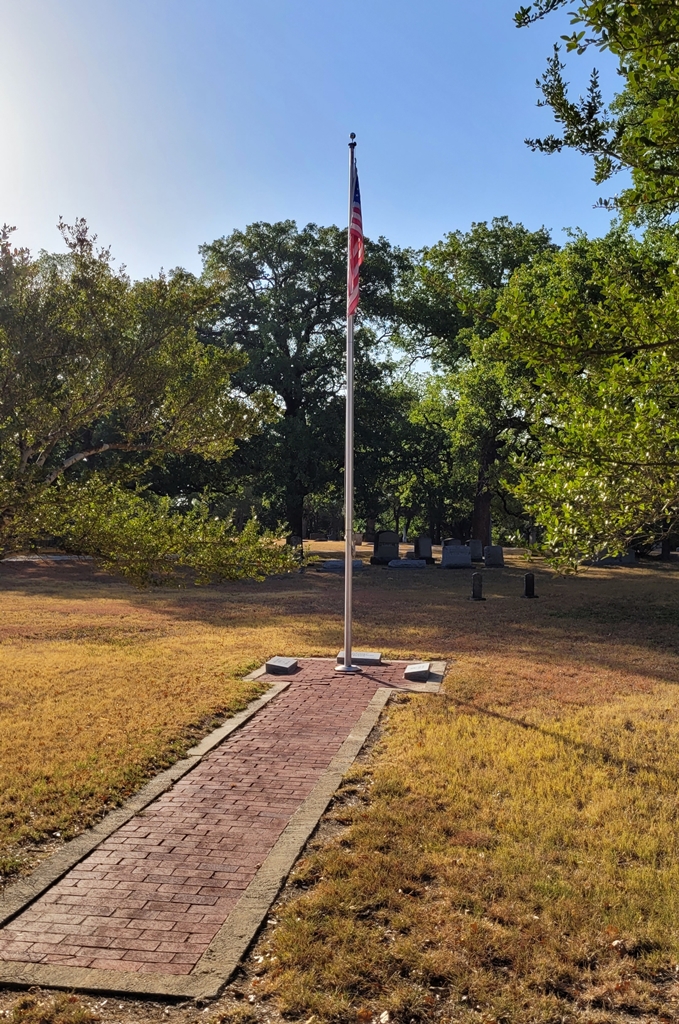 BOSQUEVILLE CEMETERY WAR VETERANS MEMORIAL FLAGPOLE