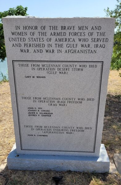 MCLENNAN COUNTY GULF WAR, IRAQ WAR AND AFGHANISTAN WAR MEMORIAL