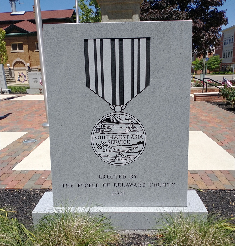 DELAWARE COUNTY OPERATION DESERT SHIELD DESERT STORM MEMORIAL BACK