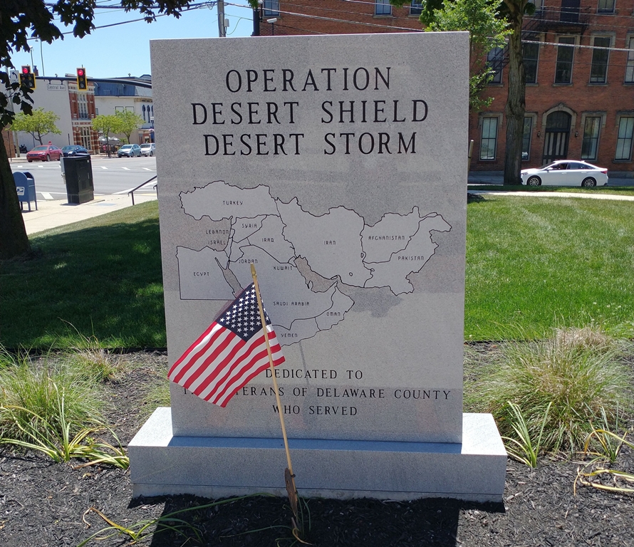 DELAWARE COUNTY OPERATION DESERT SHIELD DESERT STORM MEMORIAL FRONT