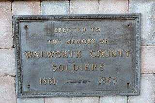 WALWORTH COUNTY CIVIL WAR MEMORIAL PLAQUE