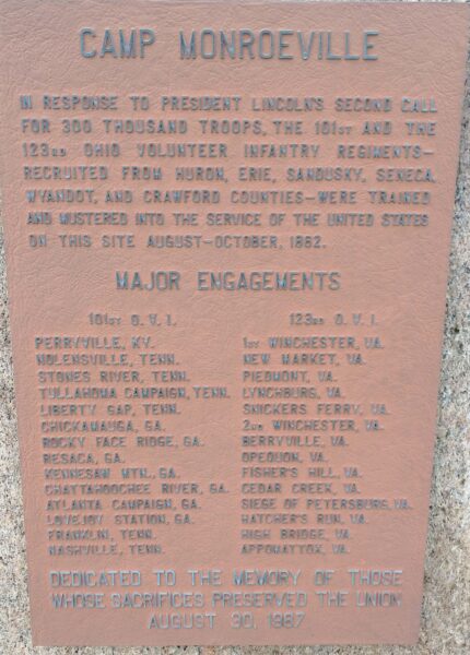 CAMP MONROEVILLE WAR MEMORIAL PLAQUE