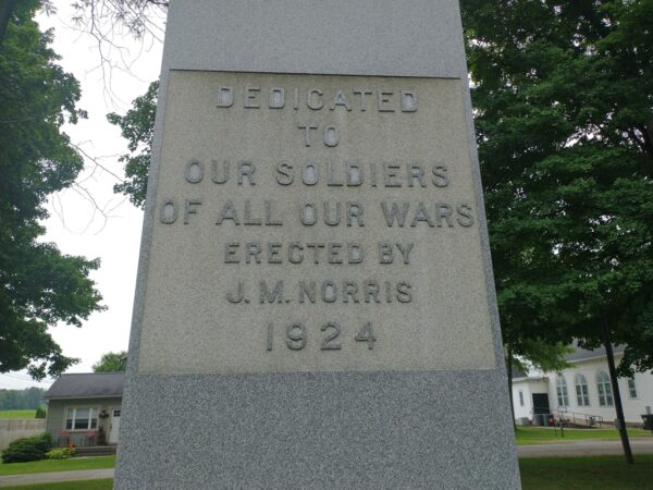 J.M. NORRIS ALL WARS MEMORIAL DEDICATION STONE