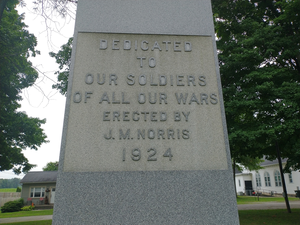 J.M. NORRIS ALL WARS MEMORIAL DEDICATION STONE