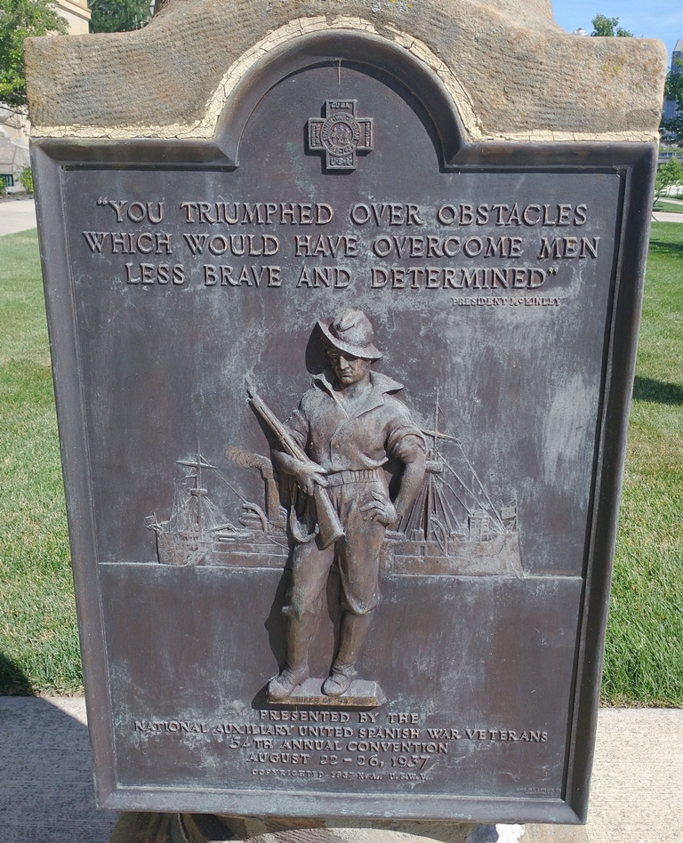 COLUMBUS SPANISH WAR VETERANS MEMORIAL PLAQUE