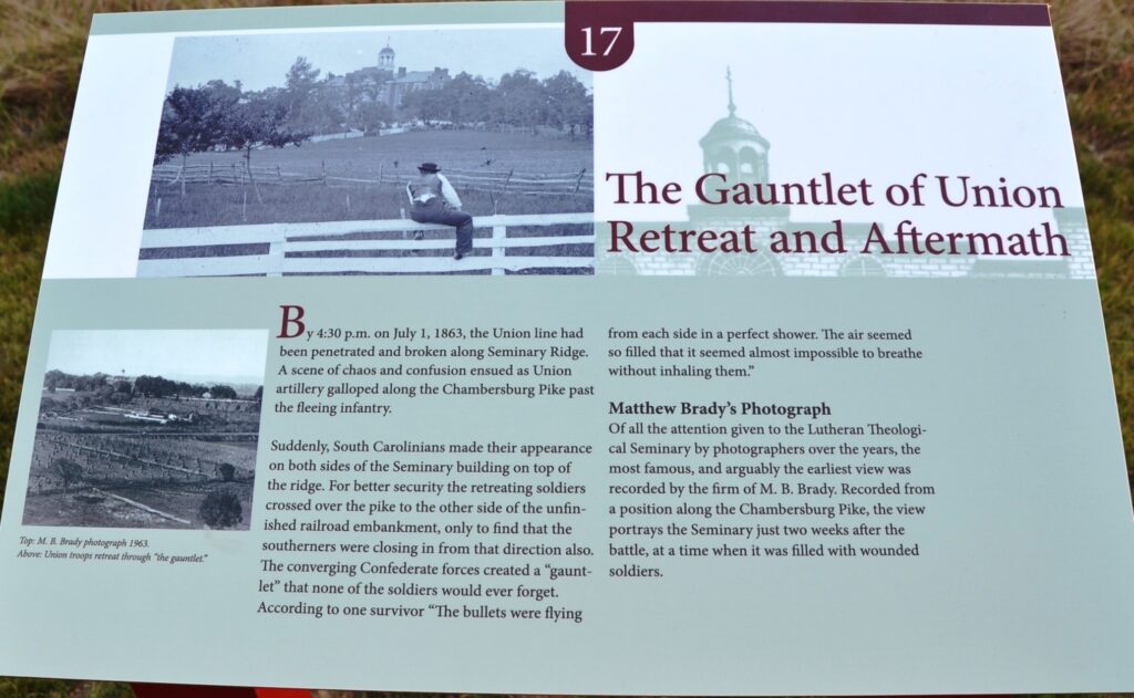 THE GAUNTLET OF UNION RETREAT AND AFTERMATH MEMORIAL PANEL