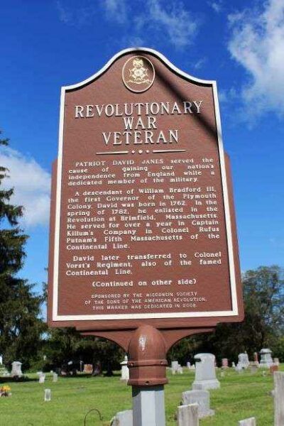 REVOLUTIONARY WAR VETERAN PATRIOT DAVID JONES MARKER FRONT