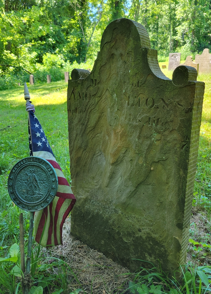 AMOS WALTON REVOLUTIONARY WAR SOLDIER MEMORIAL CEMETERY STONE