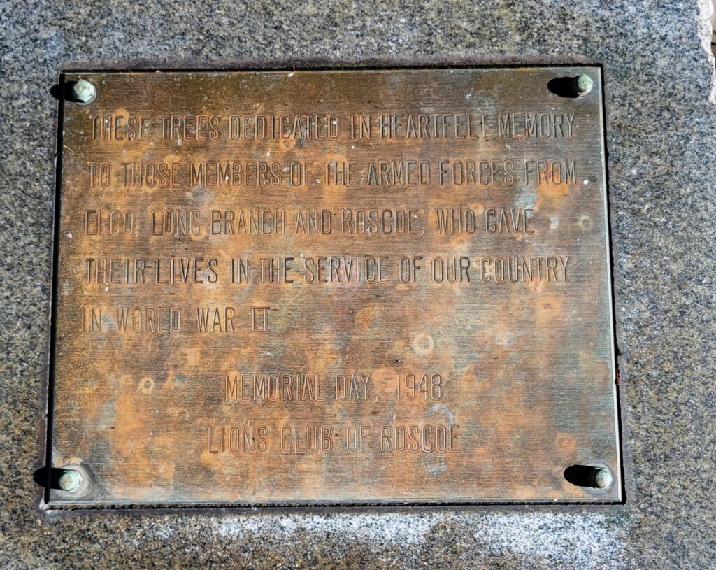 ELCO, LONG BRANCH AND ROSCOE WORLD WAR II SUPREME SACRIFICE MEMORIAL