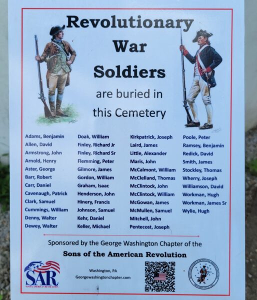 REVOLUTIONARY WAR SOLDIERS BURIED IN HOGE MEMORIAL BURIAL GROUND MEMORIAL PLAQUE