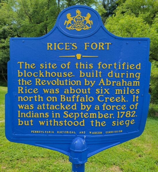 RICE’S FORT REVOLUTIONARY WAR MEMORIAL MARKER