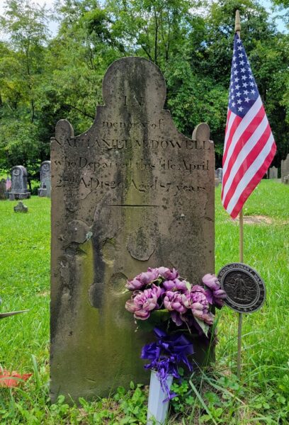 NATHANIEL MCDOWELL REVOLUTIONARY WAR SOLDIER MEMORIAL CEMETERY STONE