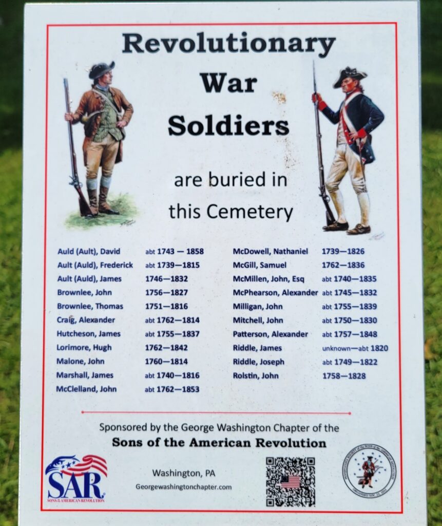 REVOLUTIONARY WAR SOLDIERS BURIED IN SOUTH BUFFALO CEMETERY MEMORIAL PLAQUE
