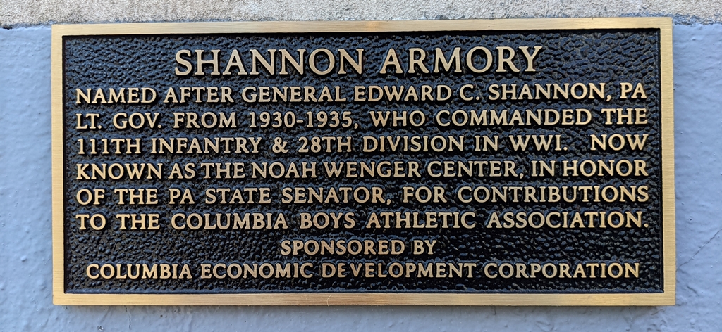 SHANNON ARMORY MEMORIAL BUILDING PLAQUE